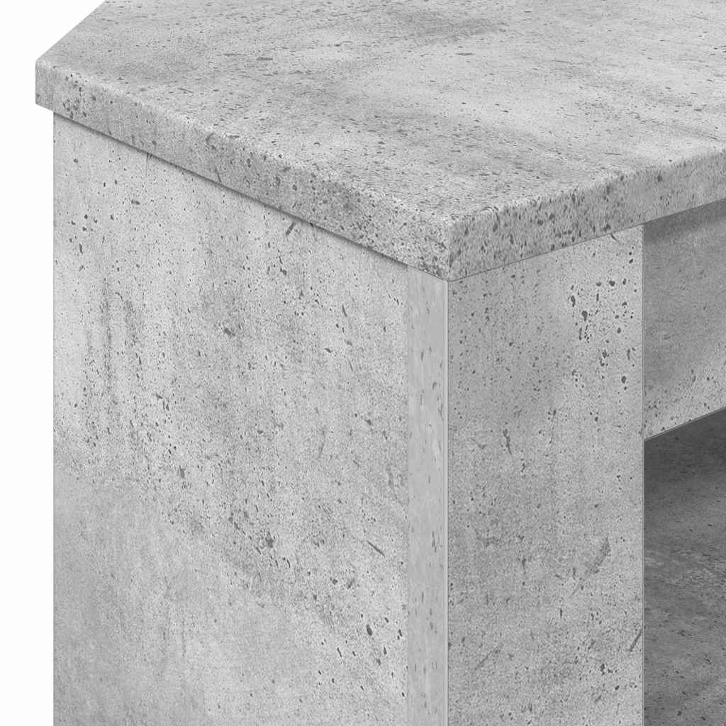 SarokTVSzekrény 102 x 40,5 x 45 cm Beton Szürke Szerelt Fa