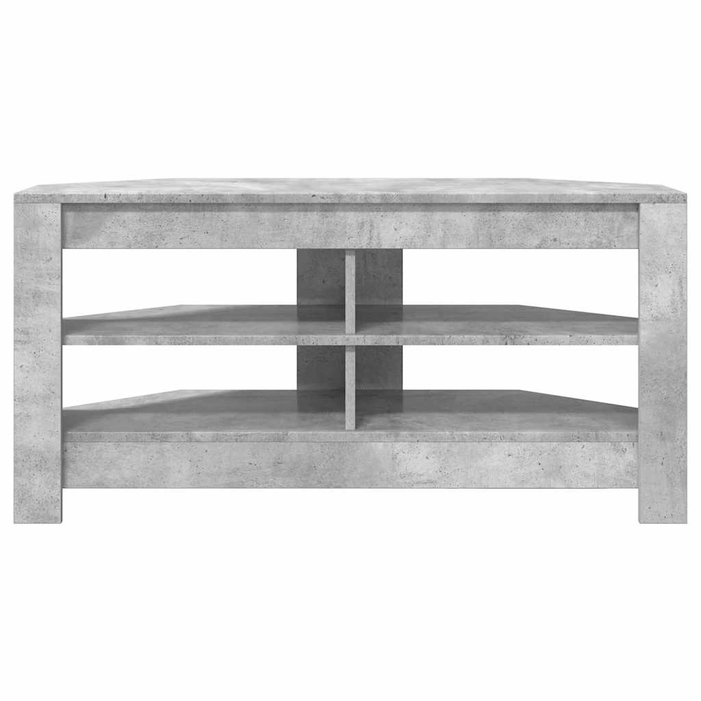 SarokTVSzekrény 102 x 40,5 x 45 cm Beton Szürke Szerelt Fa