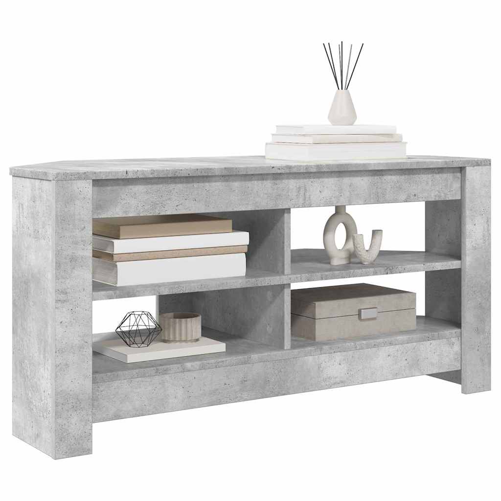 SarokTVSzekrény 102 x 40,5 x 45 cm Beton Szürke Szerelt Fa