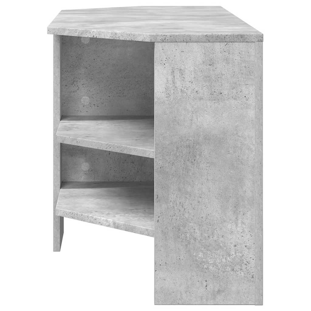 SarokTVSzekrény 102 x 40,5 x 45 cm Beton Szürke Szerelt Fa