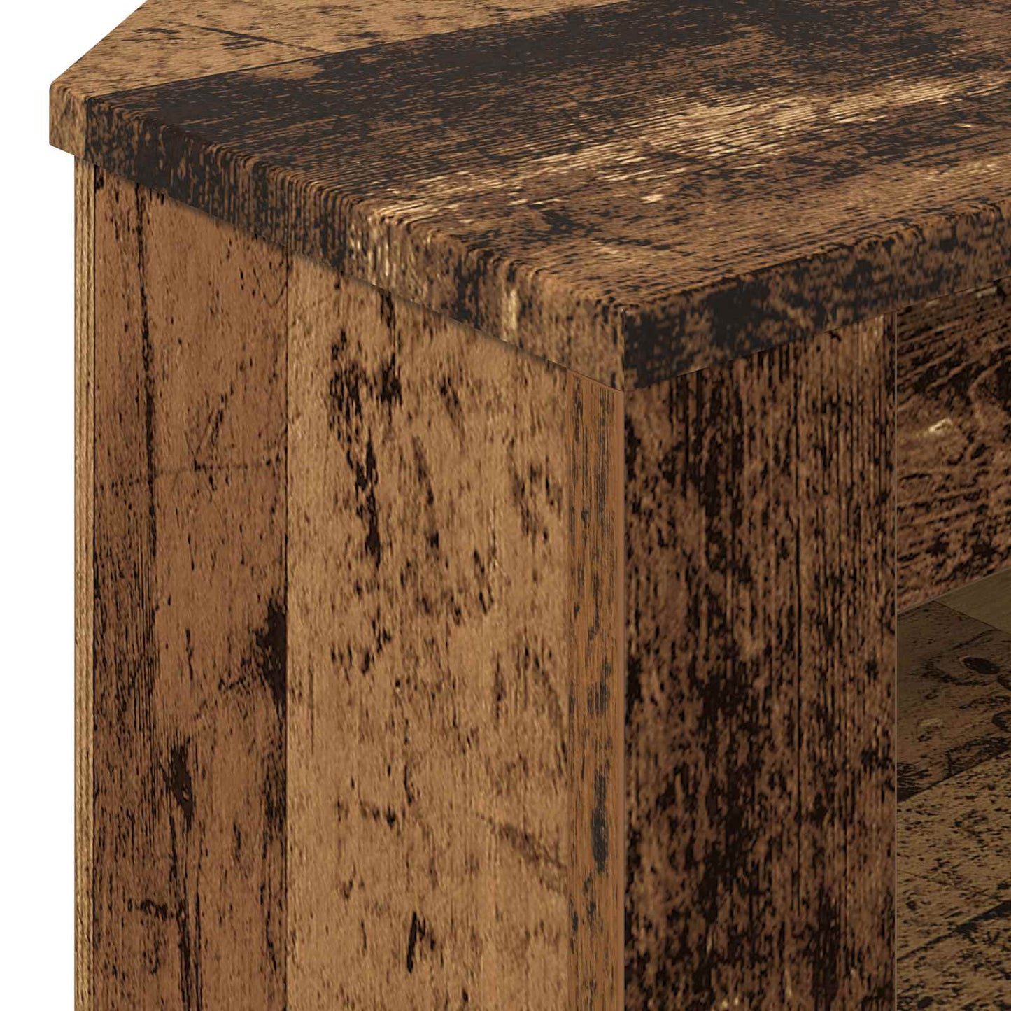 SarokTVSzekrény 102 x 40,5 x 45 cm Öreg fa Szerelt Fa