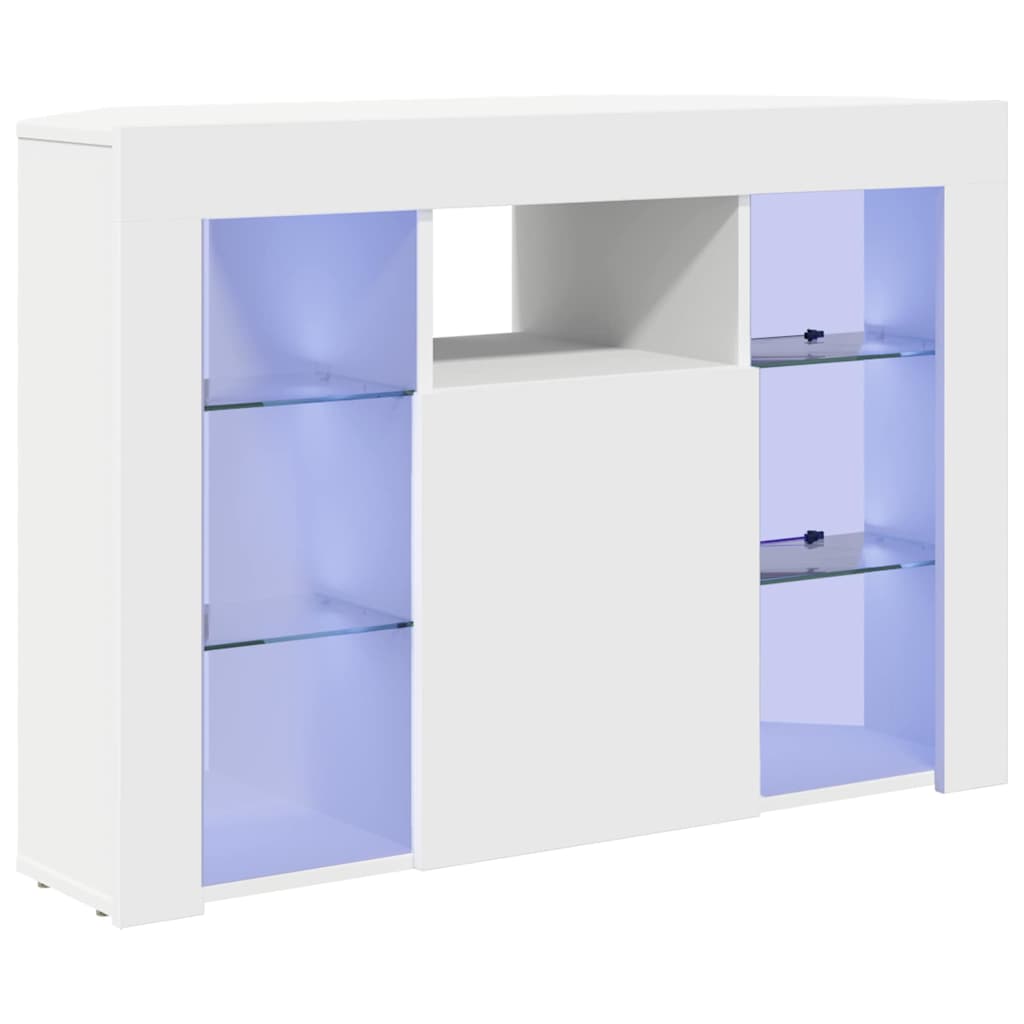 Sarok LED TV szekrény Fehér 100x40x68cm Faanyag