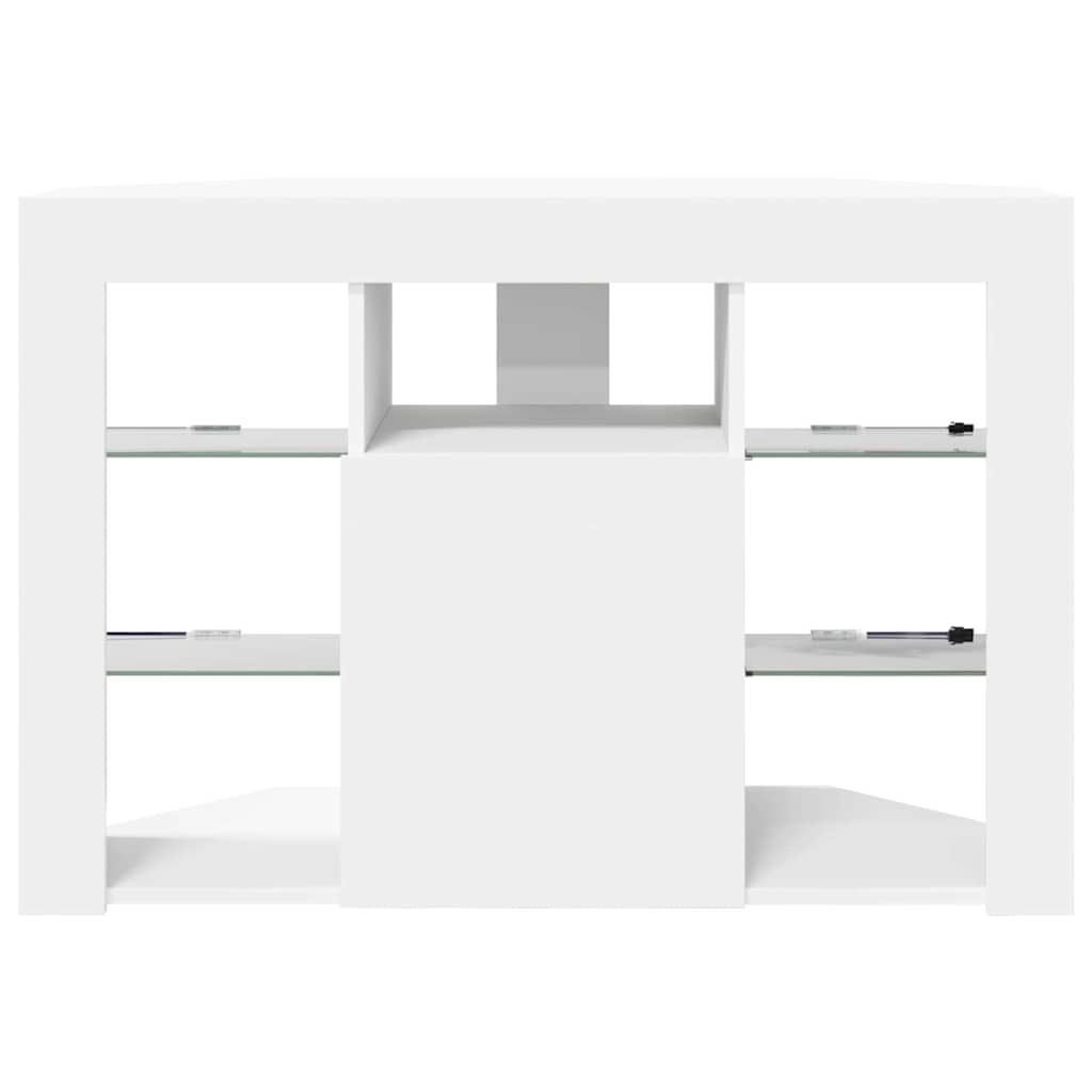 Sarok LED TV szekrény Fehér 100x40x68cm Faanyag