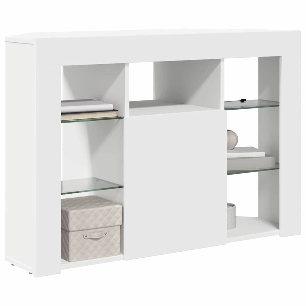Sarok LED TV szekrény Fehér 100x40x68cm Faanyag
