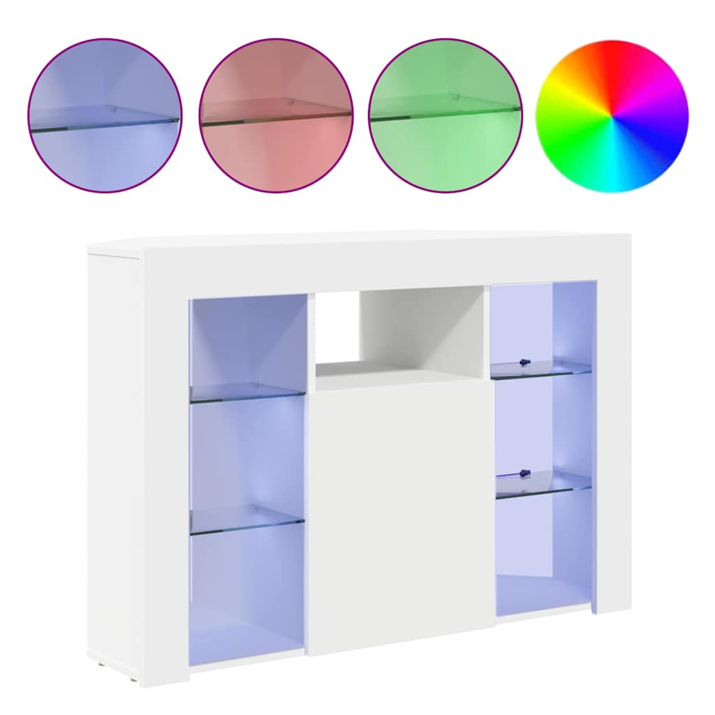 Sarok LED TV szekrény Fehér 100x40x68cm Faanyag