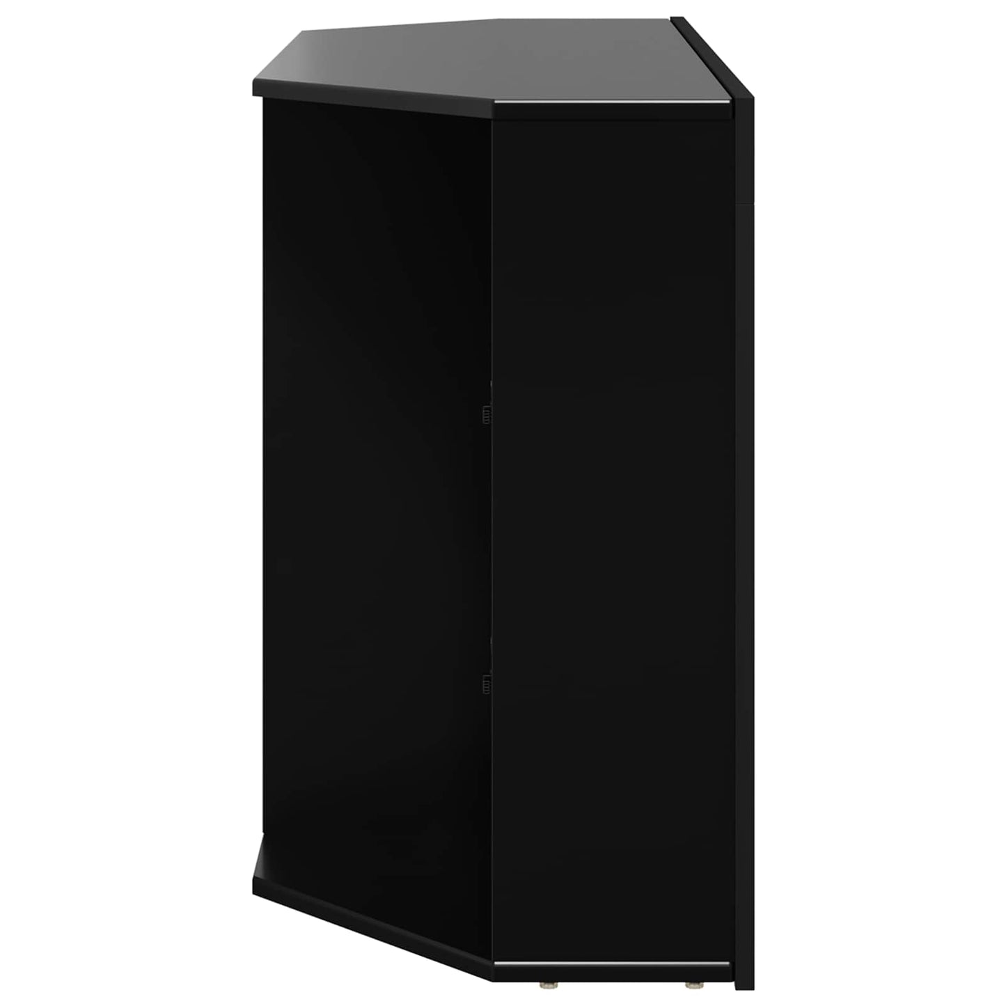 Sarok LED TV szekrény 100x40x68cm Fekete Szerelt Fa