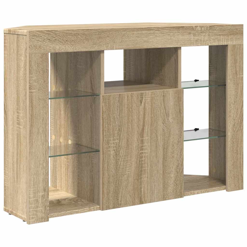 Sarok LED TV szekrény Sonoma tölgy 100x40x68cm Faanyag