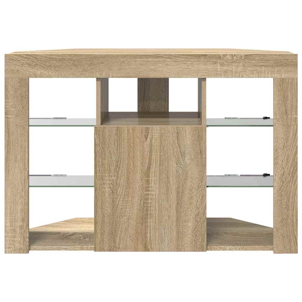 Sarok LED TV szekrény Sonoma tölgy 100x40x68cm Faanyag