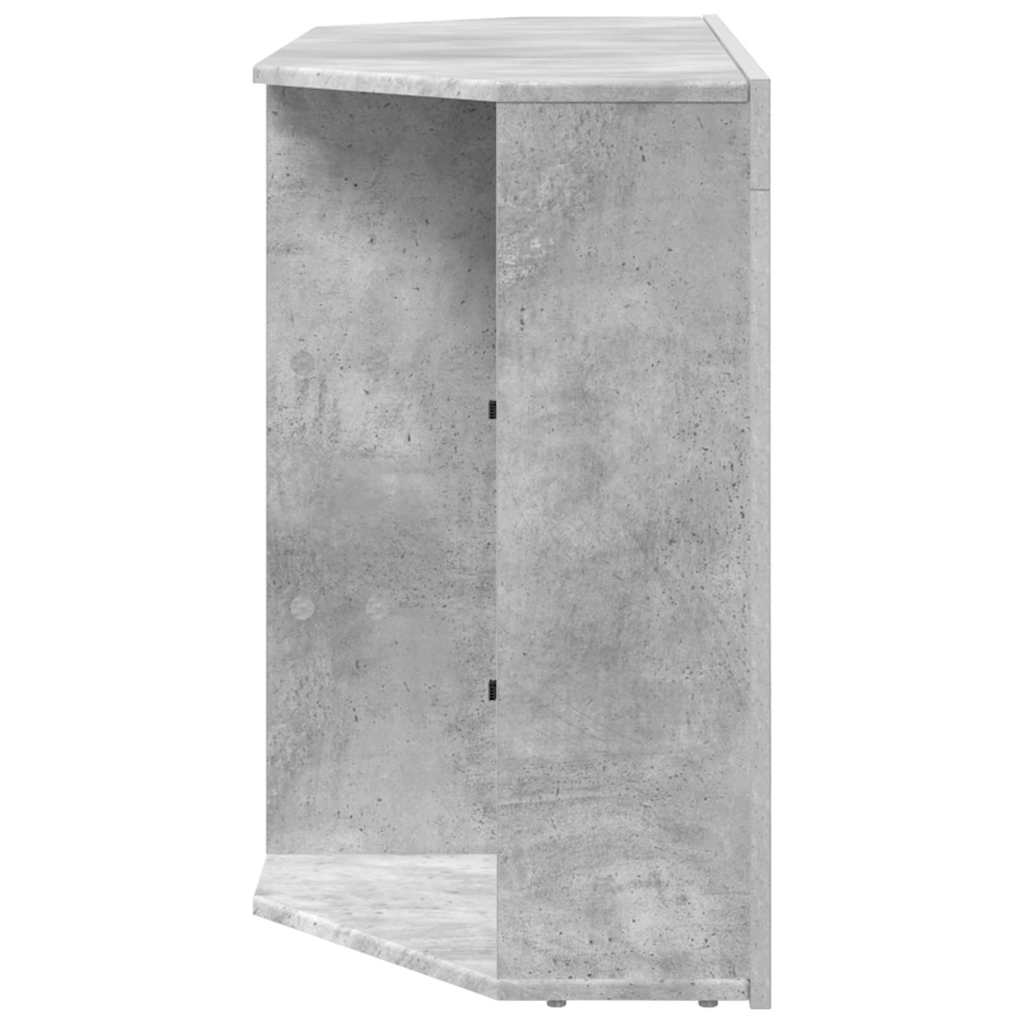 Sarok LED TV szekrény 100x40x68cm Beton Szürke Szerelt Fa