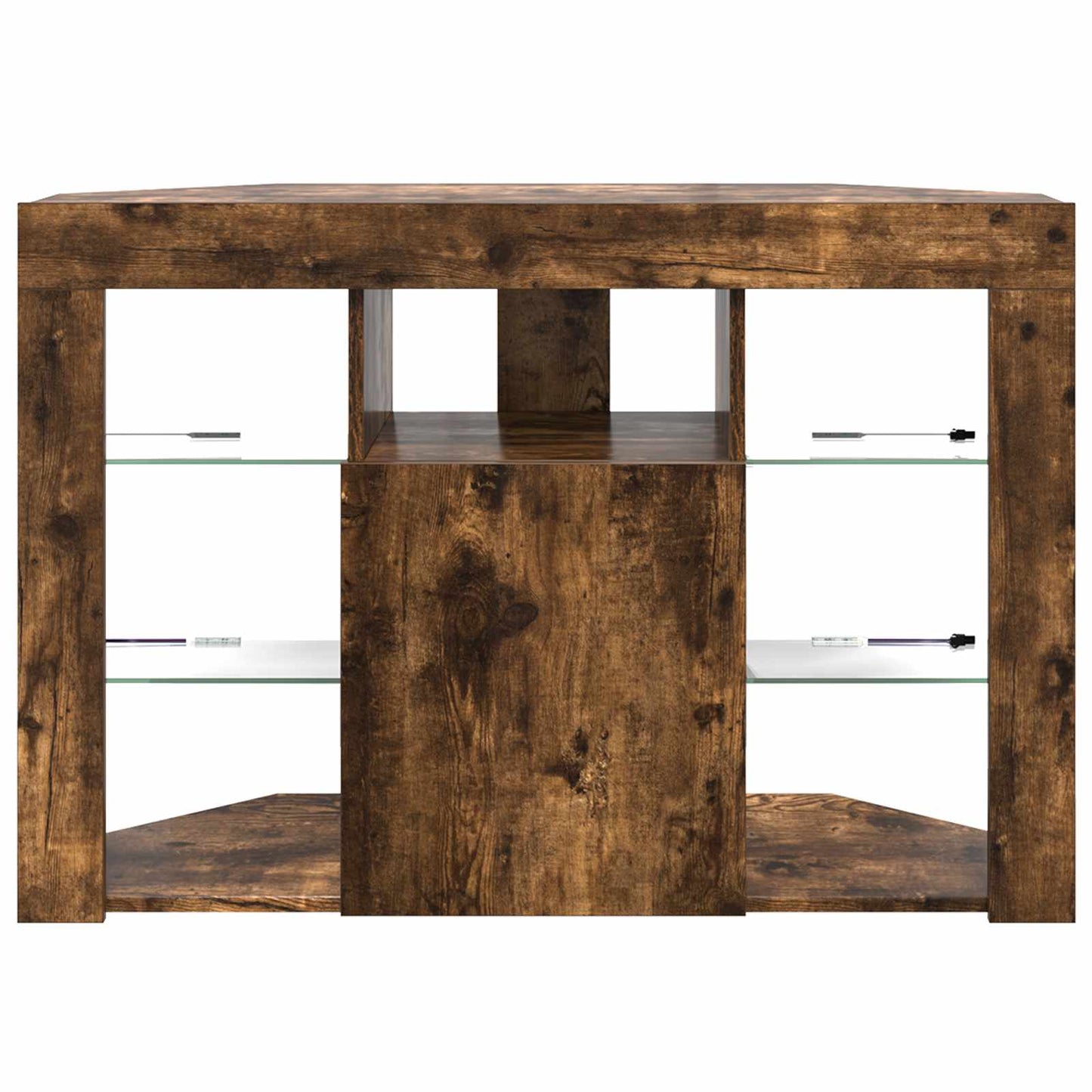 Sarok LED TV szekrény 100x40x68cm Füstölt tölgy Szerelt Fa