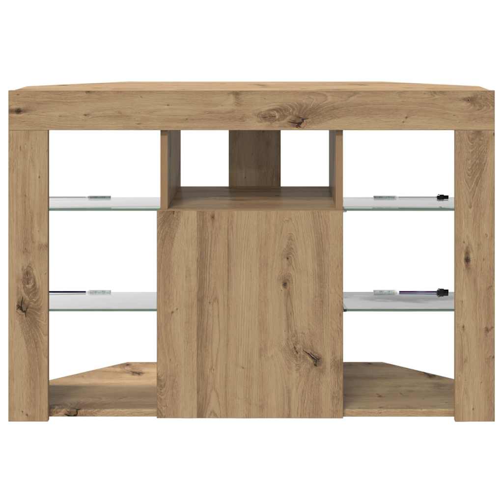Sarok LED TV szekrény 100x40x68cm Artisan tölgy Szerelt Fa