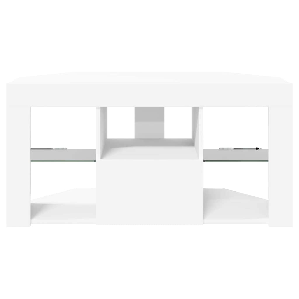 Sarok LED TV szekrény 100 x 40 x 50 cm Fehér Szerelt Fa