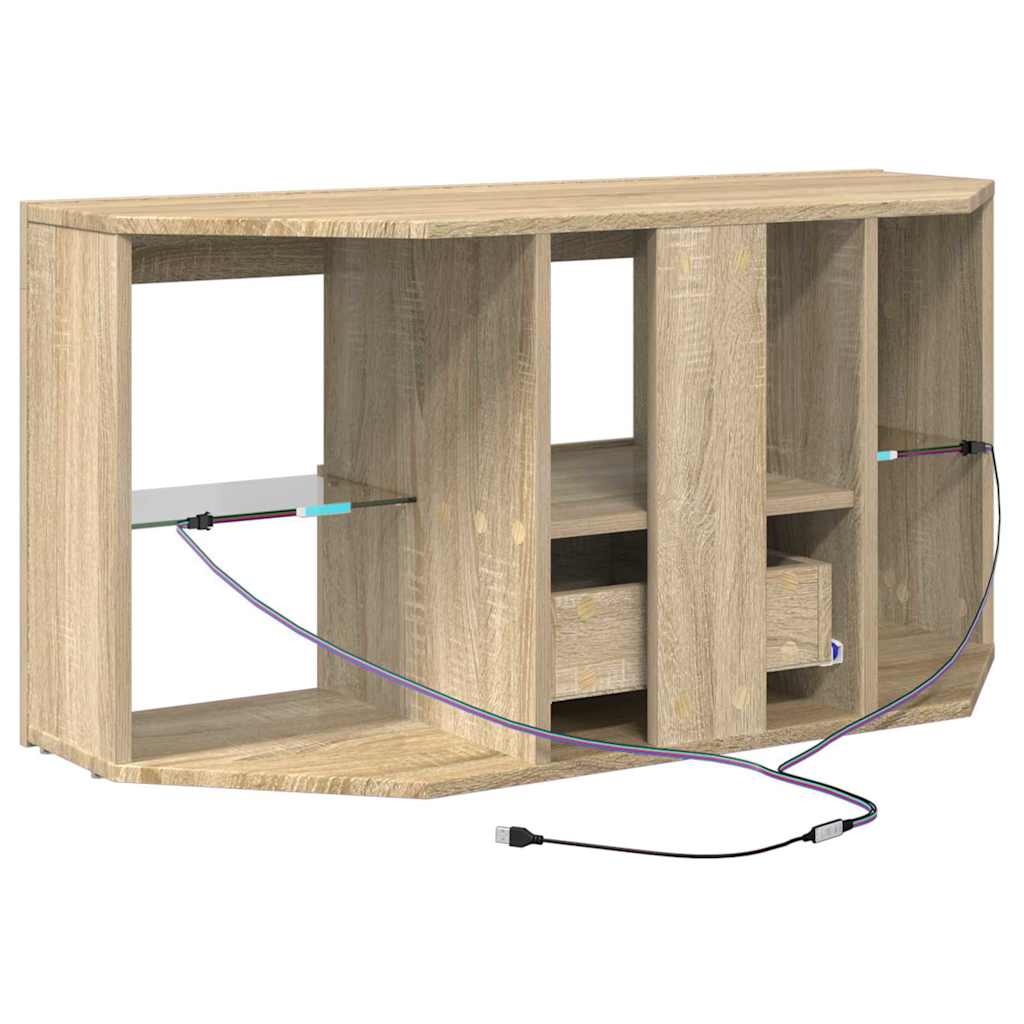 Sarok LED TV szekrény Sonoma tölgy 100 x 40 x 50 cm Faanyag