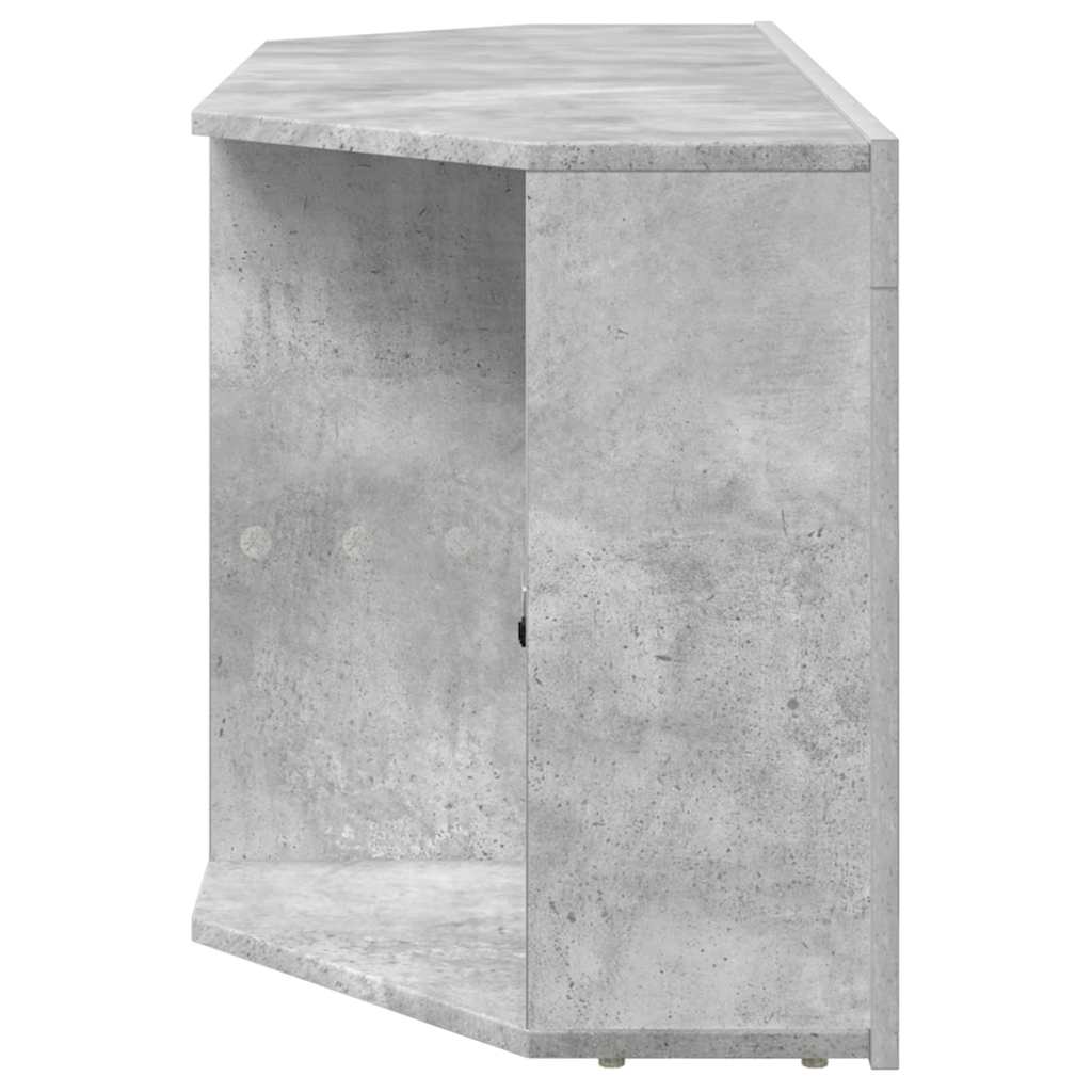 Sarok LED TV szekrény 100 x 40 x 50 cm Beton Szürke Szerelt Fa