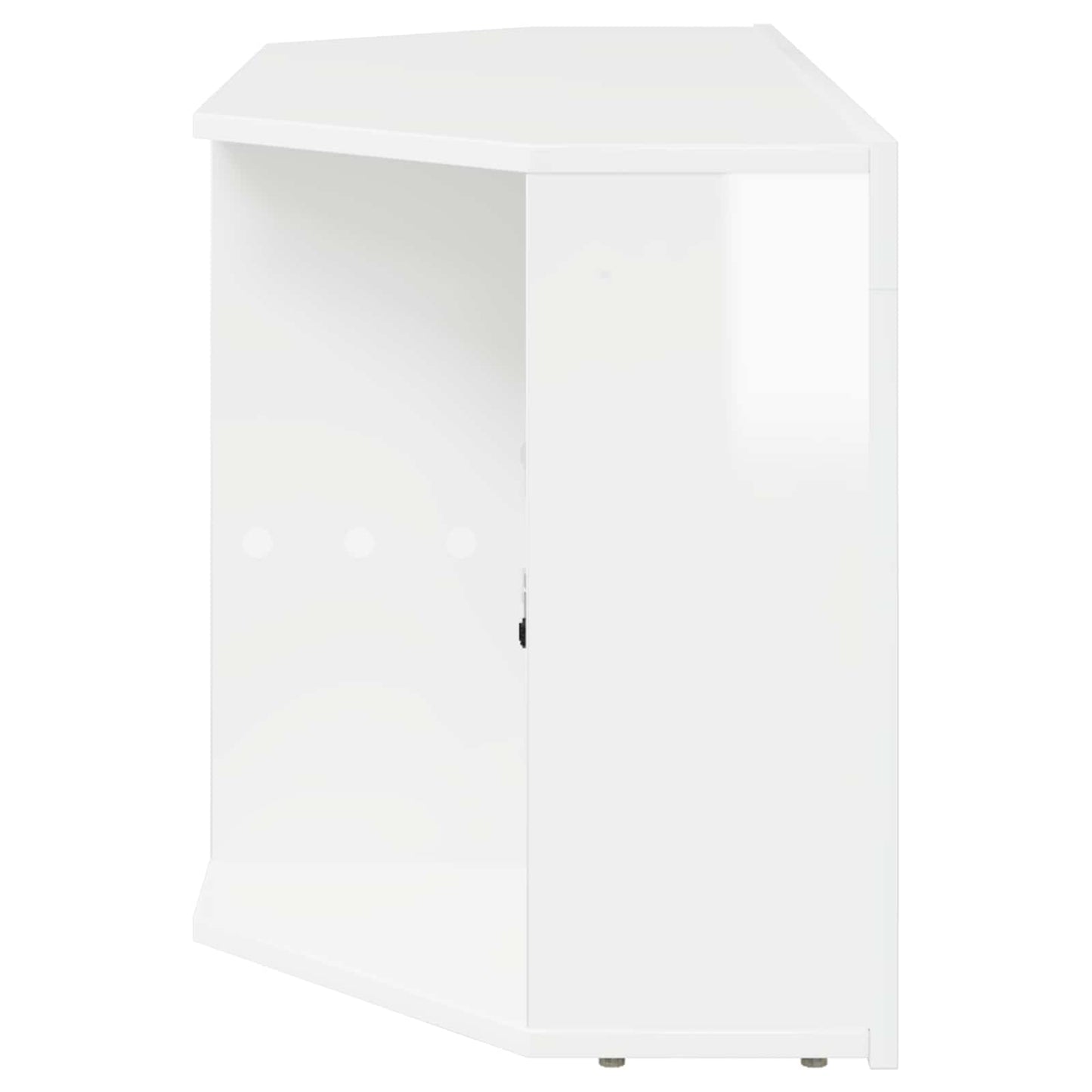 Sarok LED TV szekrény 100 x 40 x 50 cm Magas fényű Fehér