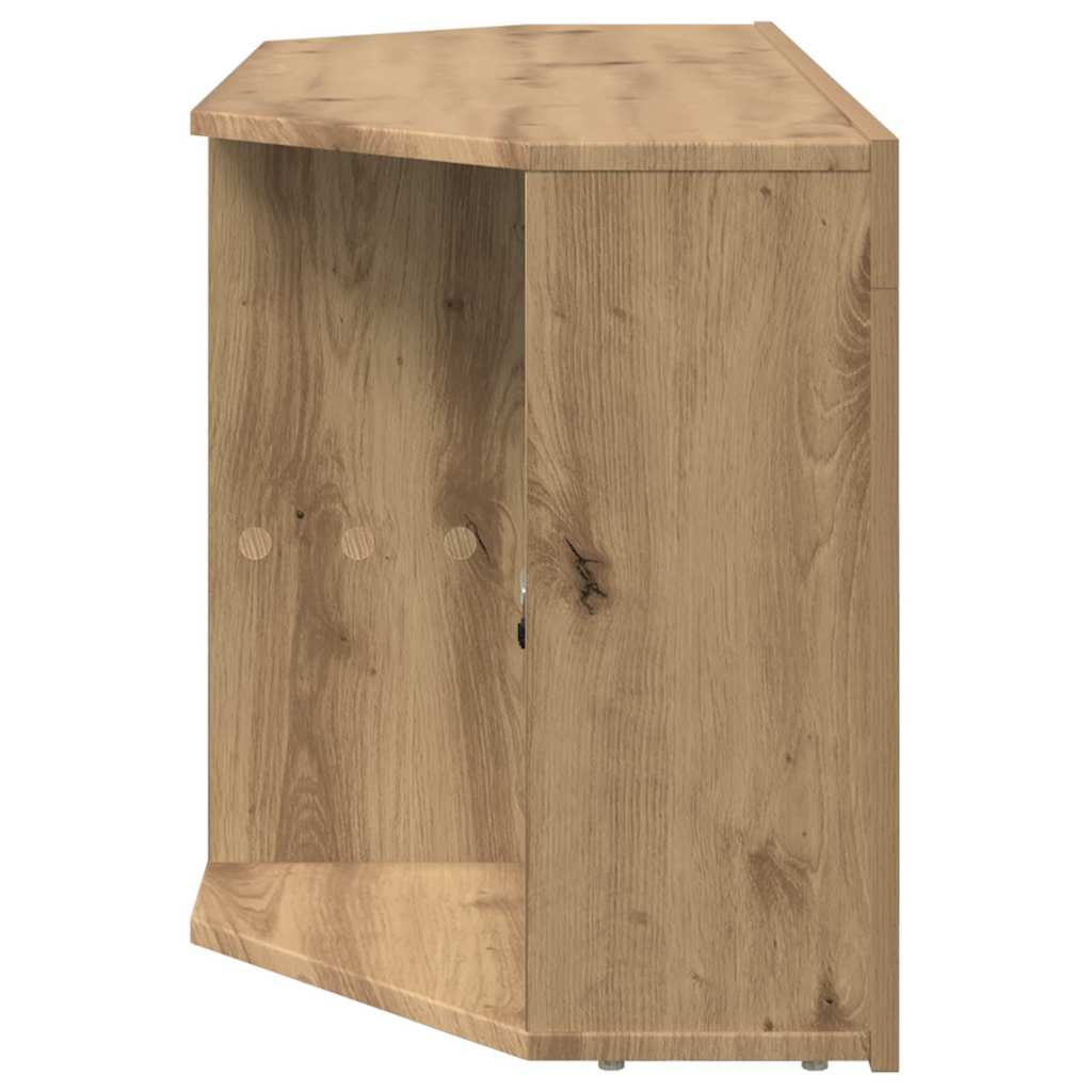 Sarok LED TV szekrény 100 x 40 x 50 cm Artisan tölgy Szerelt Fa