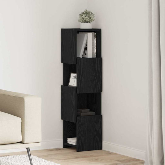 Sarokszekrény Fekete tölgy 25,5x25x102cm Faanyag