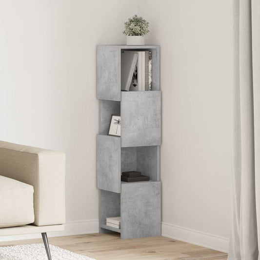 Sarokszekrény Beton Szürke 25,5x25x102cm Faanyag