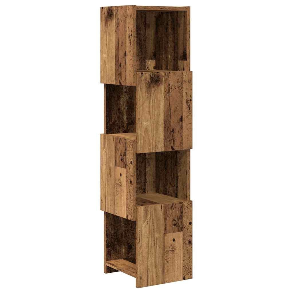 Sarokszekrény 25,5x25x102cm Szerelt Fa Öreg fa