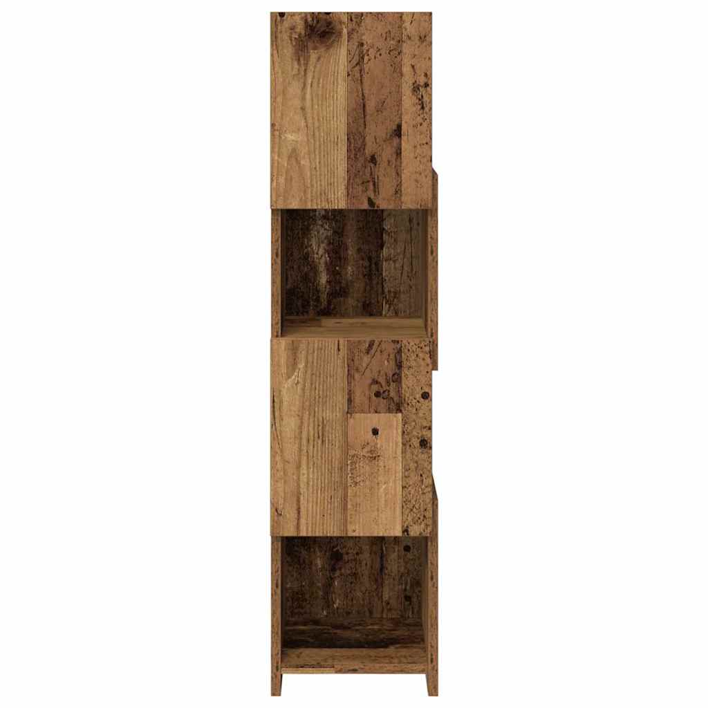 Sarokszekrény 25,5x25x102cm Szerelt Fa Öreg fa