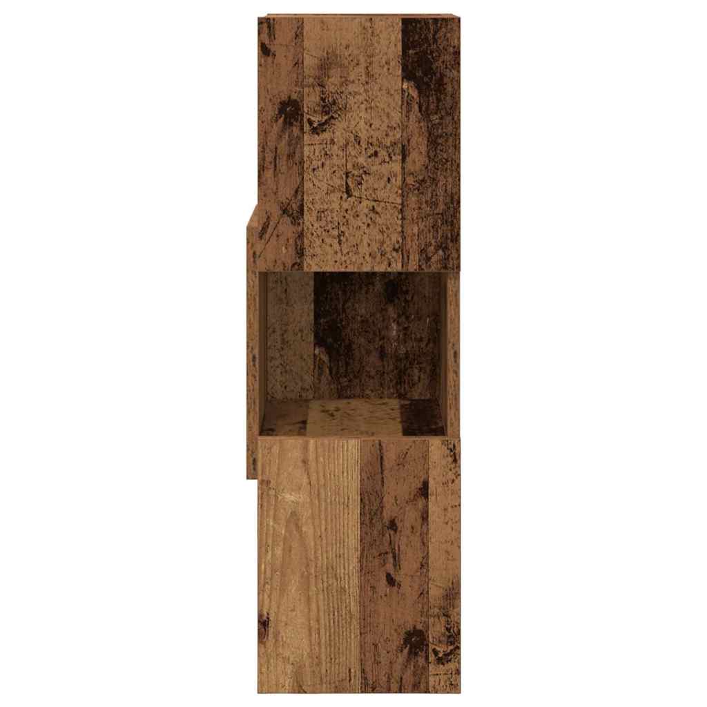 Sarokszekrény 25,5x25x80cm Szerelt Fa Öreg fa
