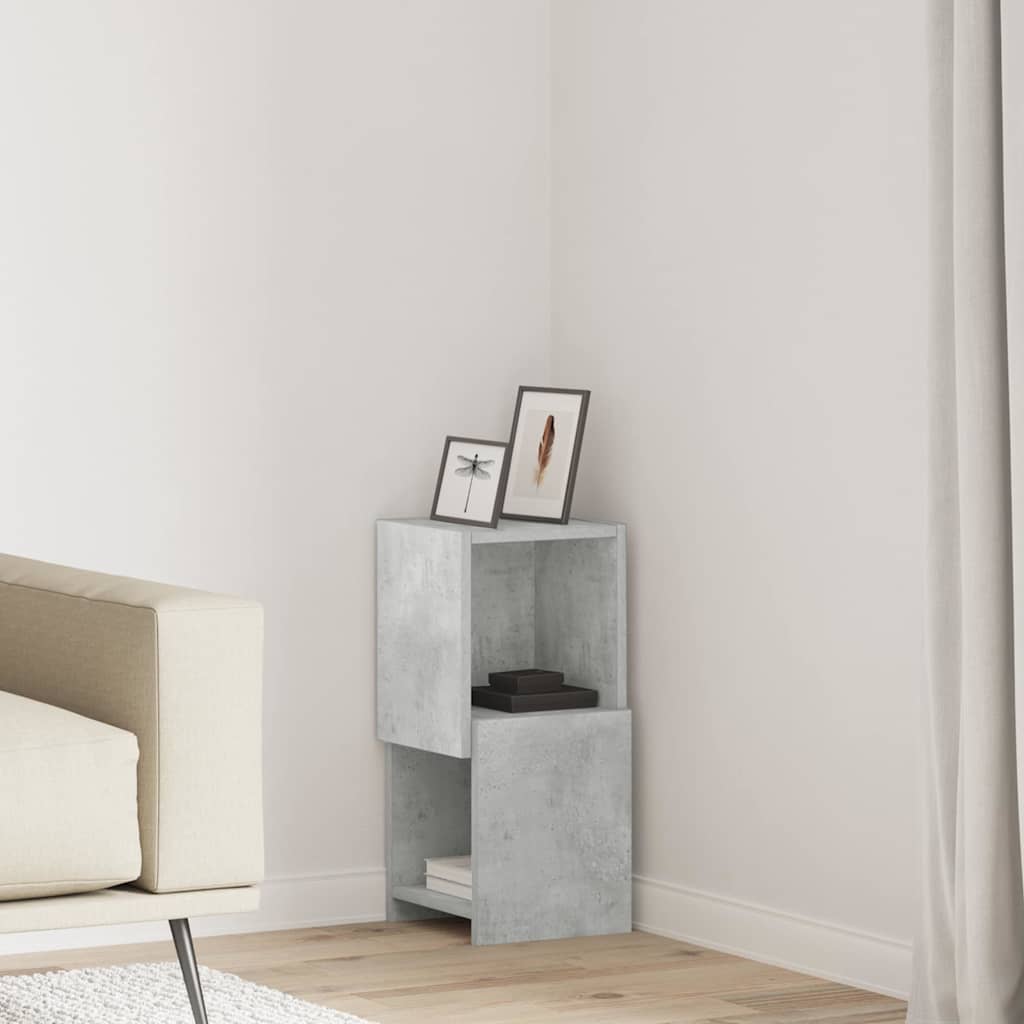 Sarokszekrény 25,5x25x55cm Szerelt Fa Beton Szürke