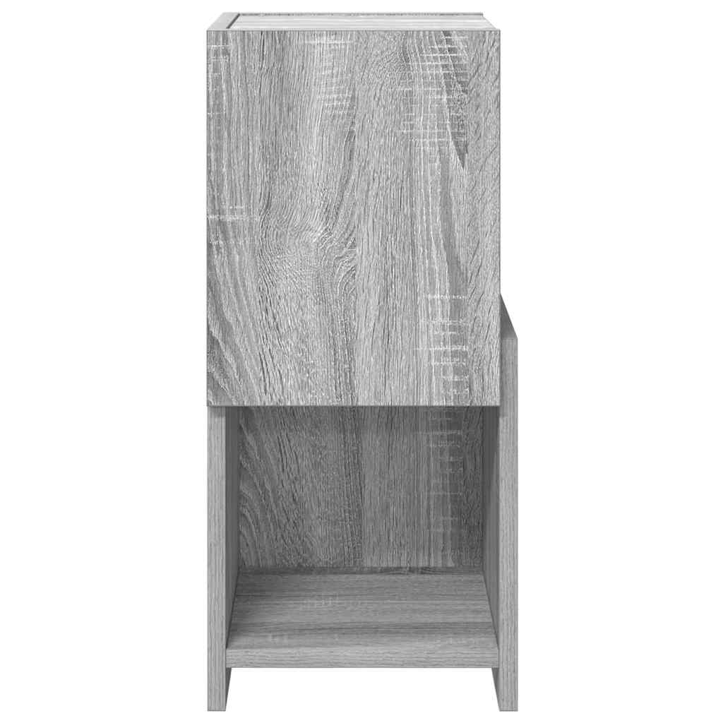 Sarokszekrény 25,5x25x55cm Szerelt Fa Szürke Sonoma