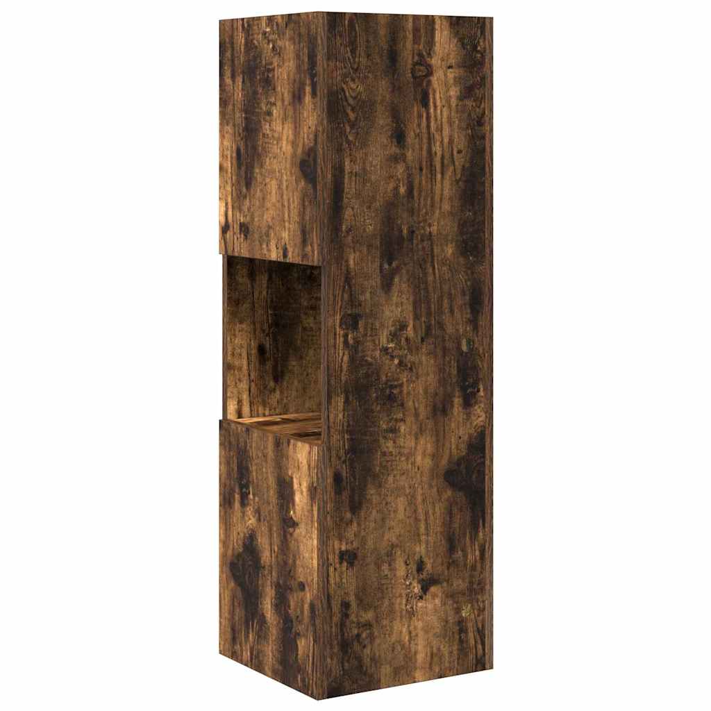 Sarokszekrény 30,5x30x95cm Szerelt Fa Füstölt tölgy