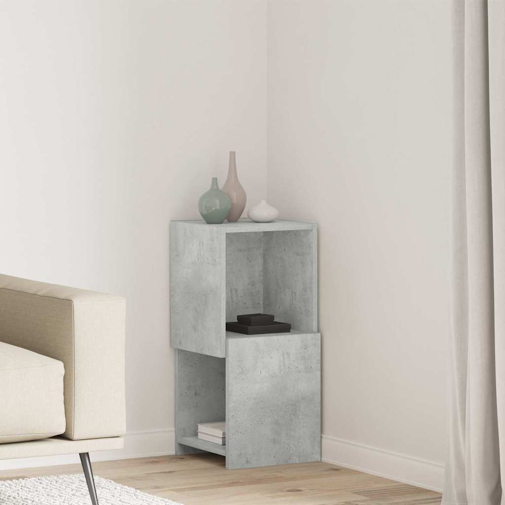 Sarokszekrény 30,5x30x65cm Szerelt Fa Beton Szürke