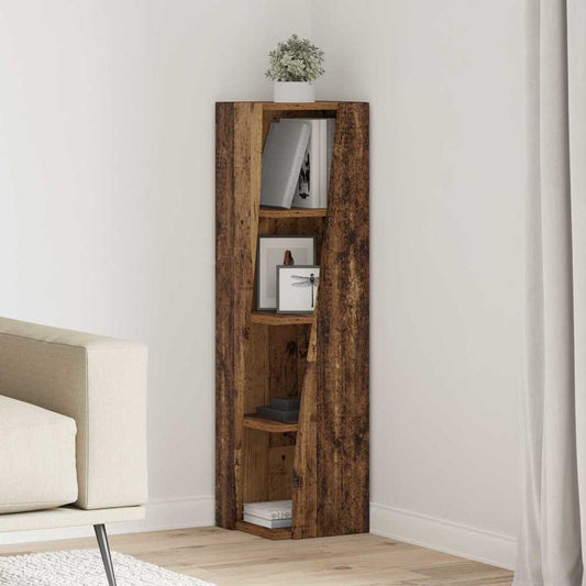Sarokszekrény Öreg fa 27,5x27x102cm Faanyag