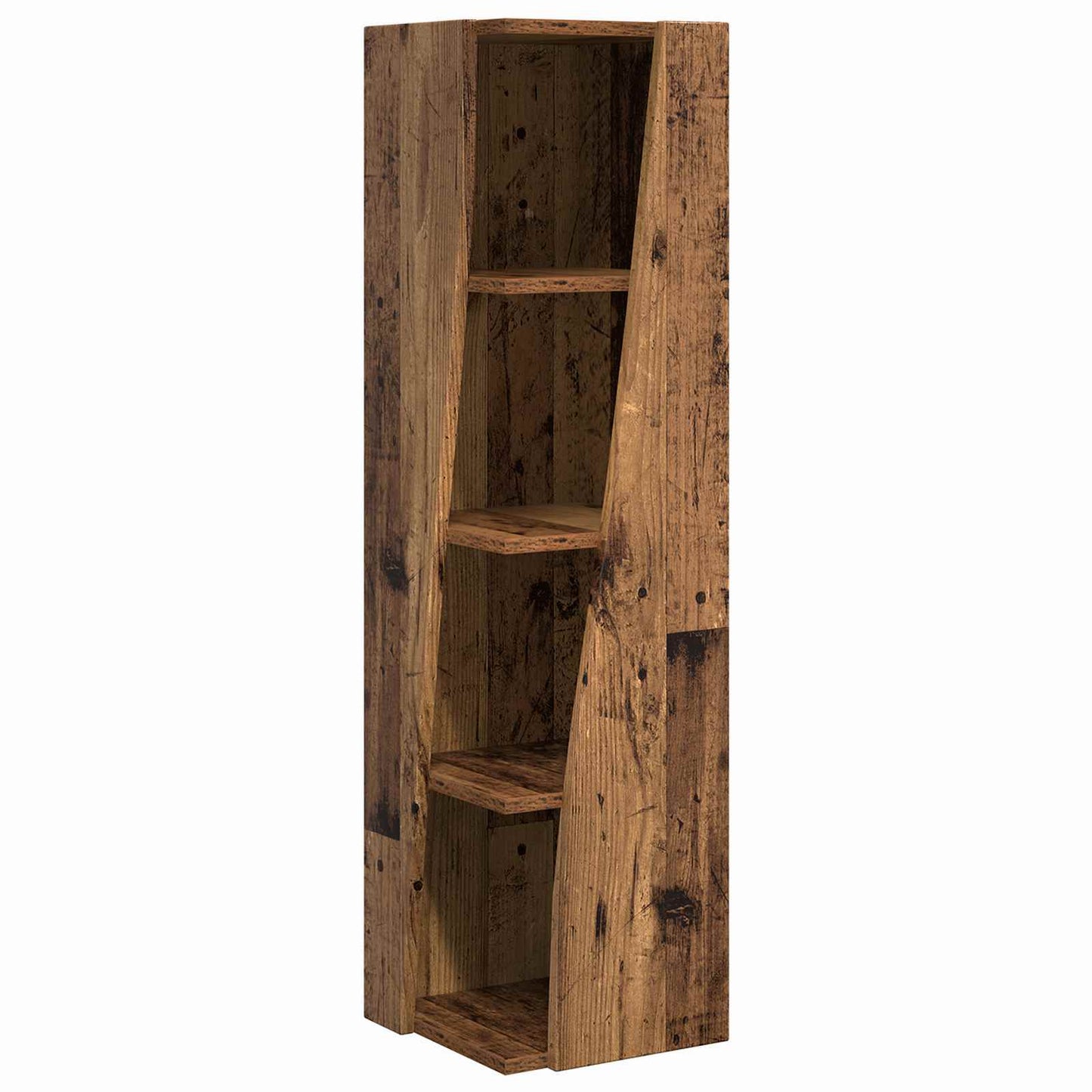 Sarokszekrény 27,5x27x102cm Szerelt Fa Öreg fa