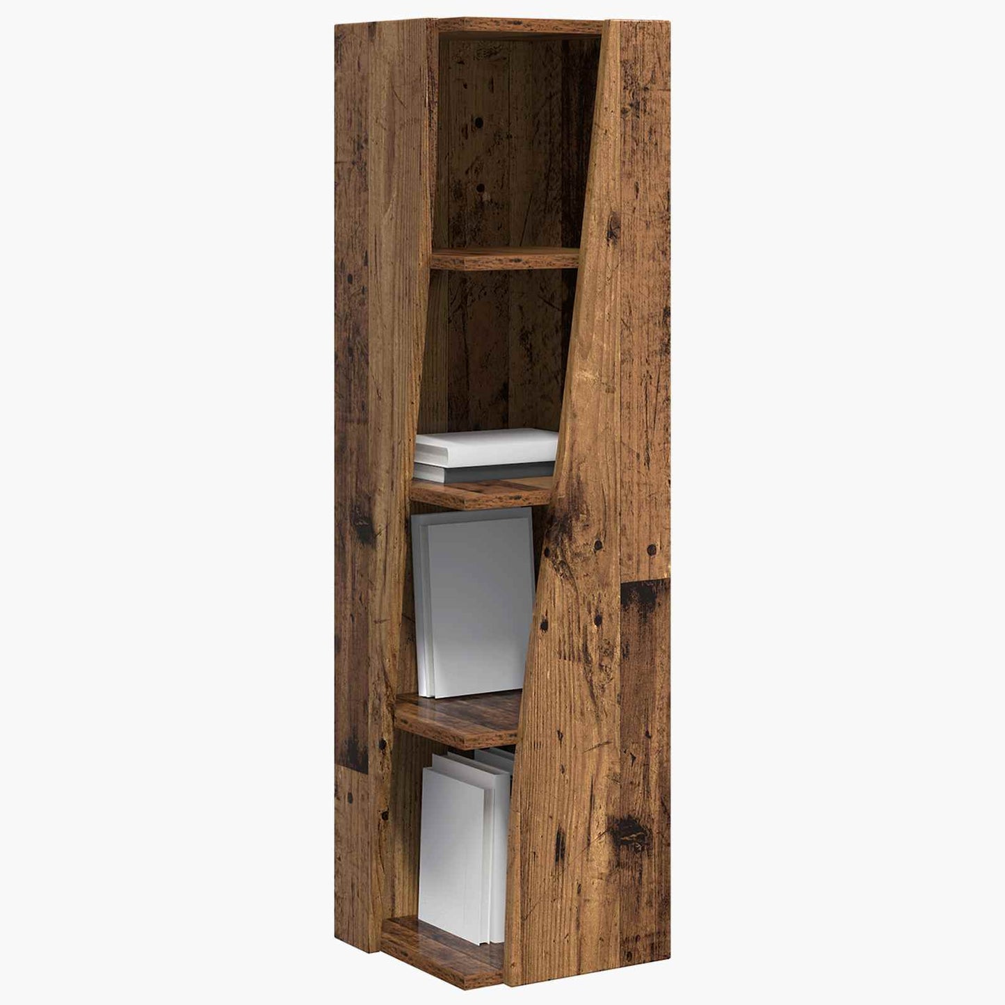 Sarokszekrény 27,5x27x102cm Szerelt Fa Öreg fa
