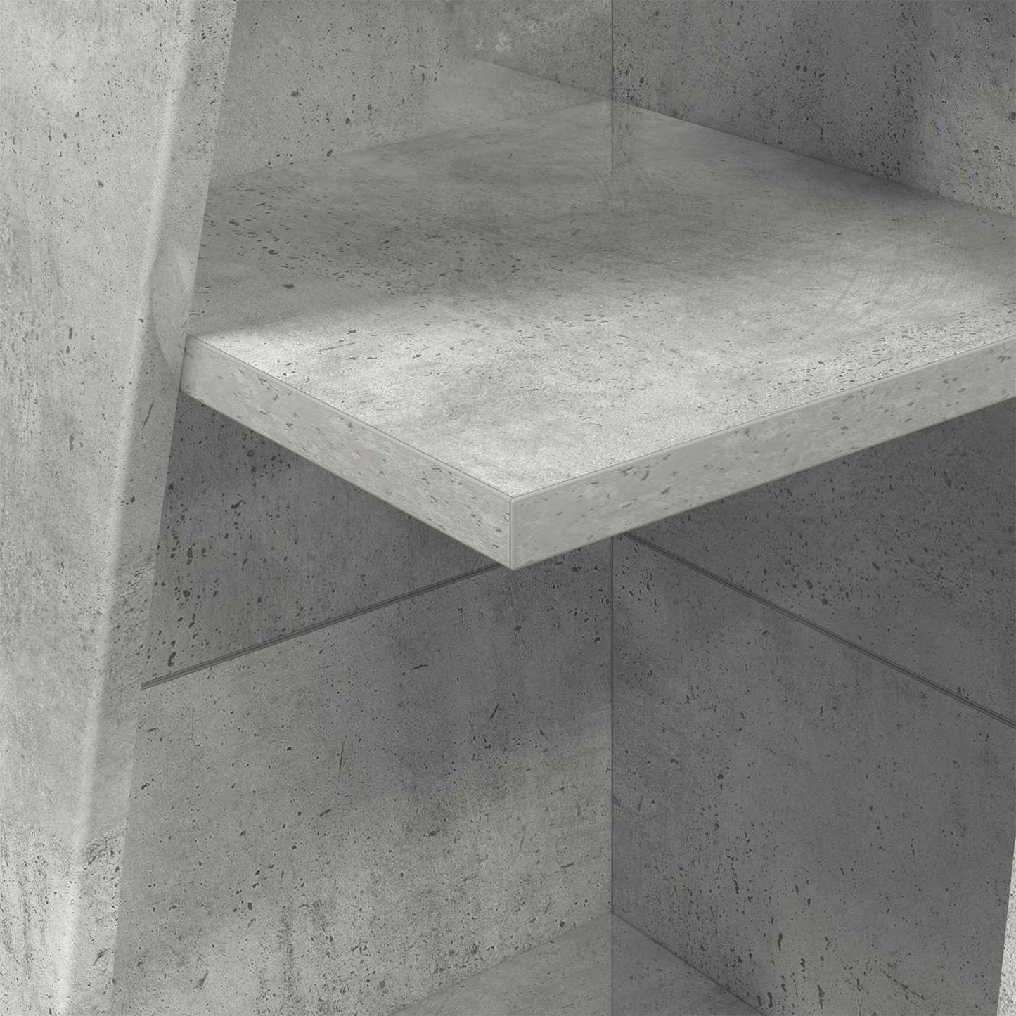 Sarokszekrény 27,5x27x140cm Szerelt Fa Beton Szürke