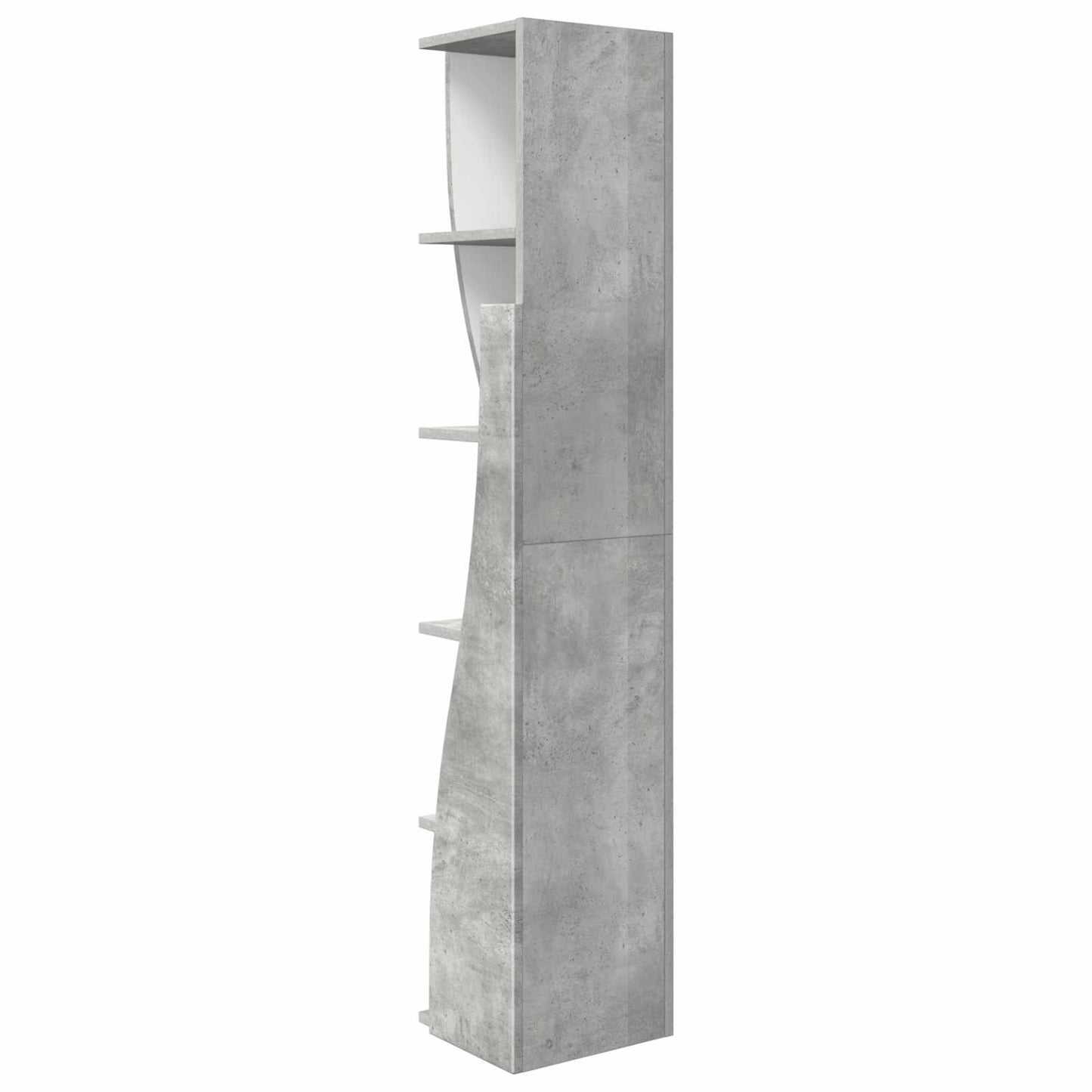 Sarokszekrény 27,5x27x140cm Szerelt Fa Beton Szürke