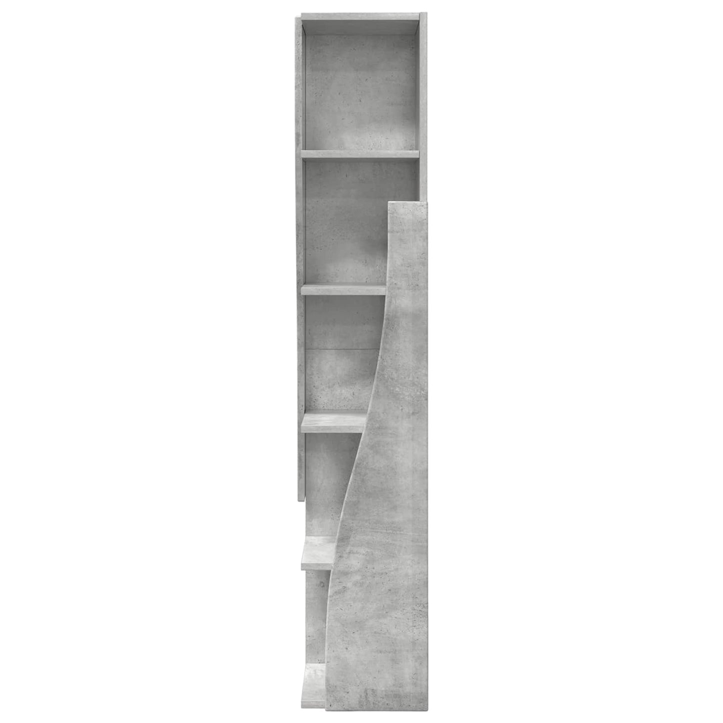 Sarokszekrény 27,5x27x140cm Szerelt Fa Beton Szürke
