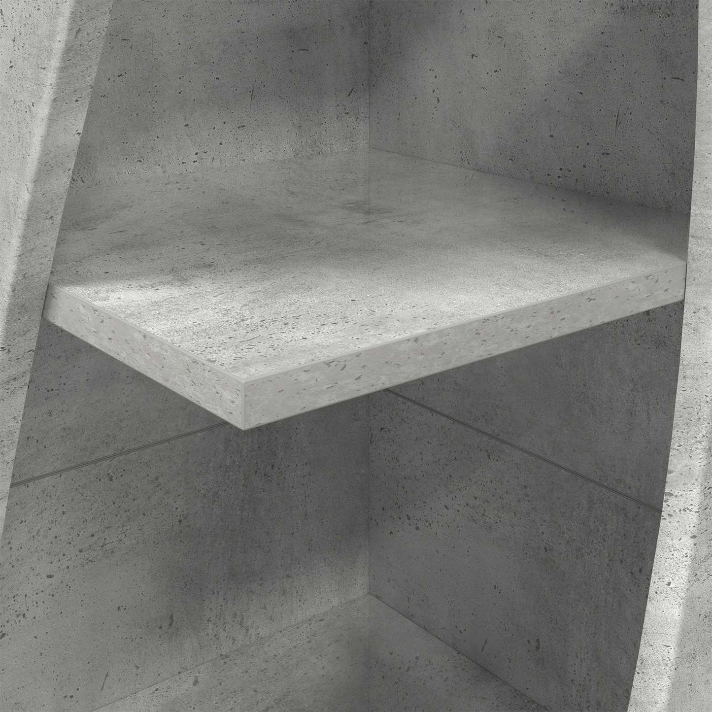 Sarokszekrény 32x32x140cm Szerelt Fa Beton Szürke