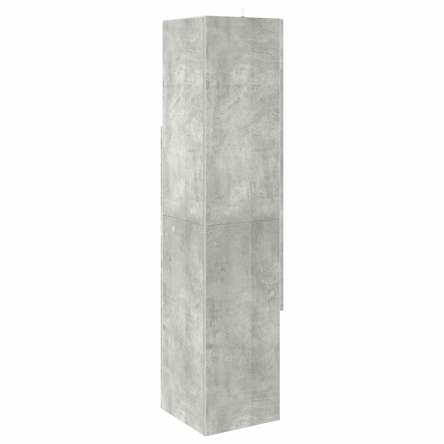 Sarokszekrény 32x32x140cm Szerelt Fa Beton Szürke