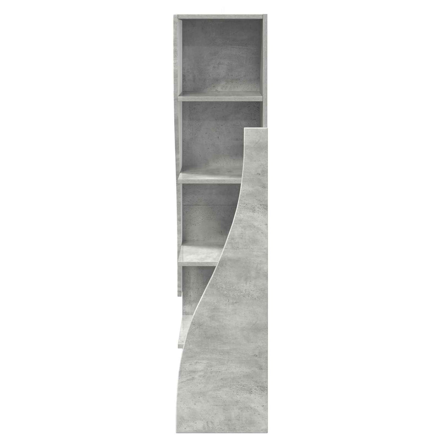 Sarokszekrény 32x32x140cm Szerelt Fa Beton Szürke