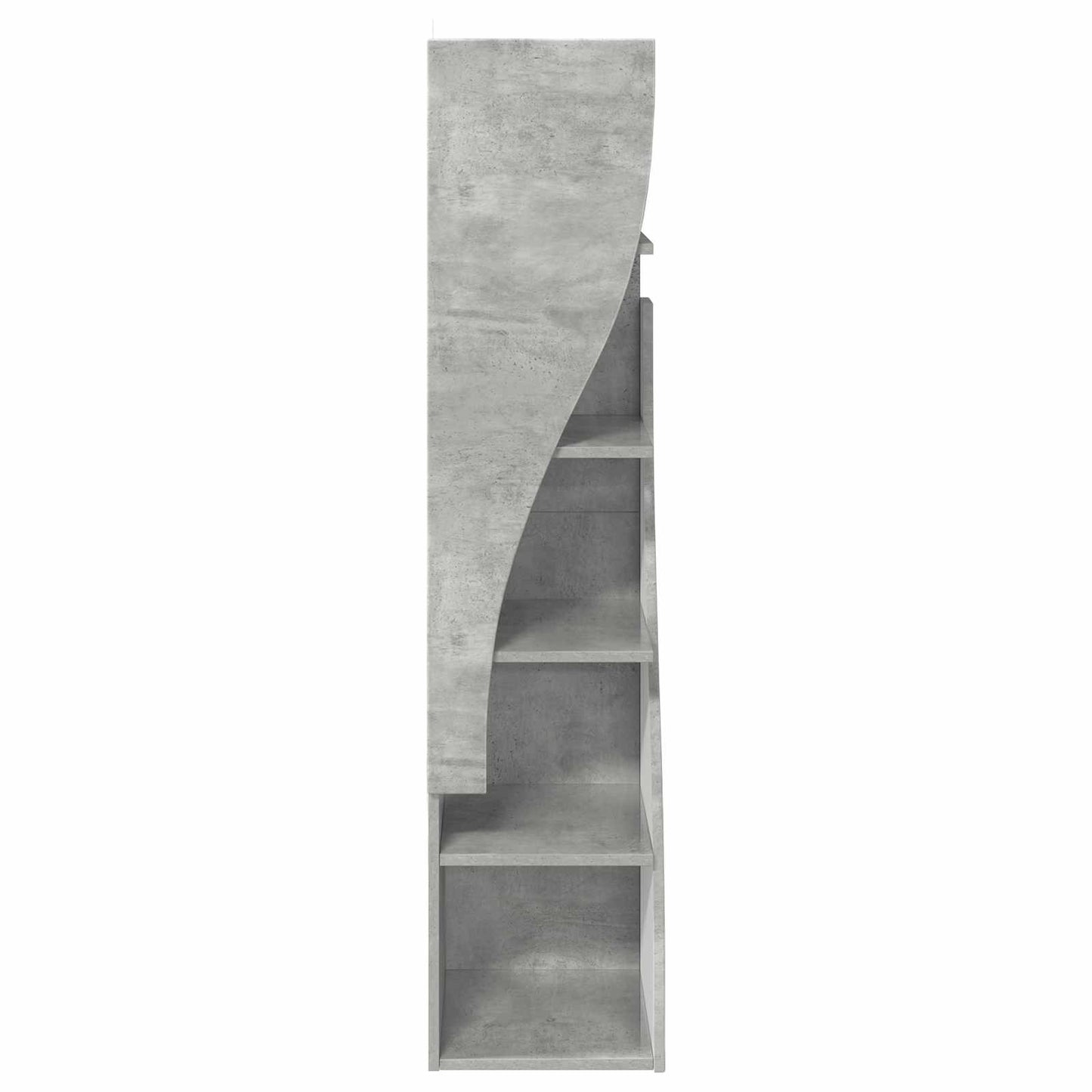 Sarokszekrény 32x32x140cm Szerelt Fa Beton Szürke