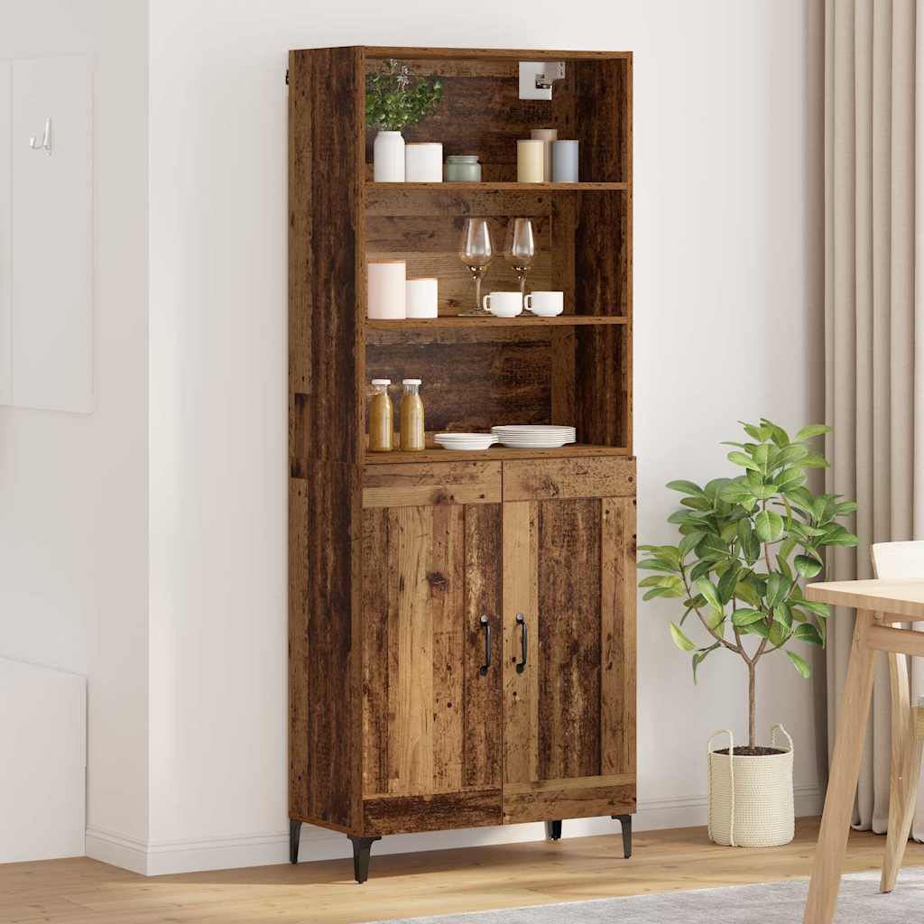 Magasfiú 2 pcs Régi fa 69,5 x 34 x 180 cm Szerelt Fa