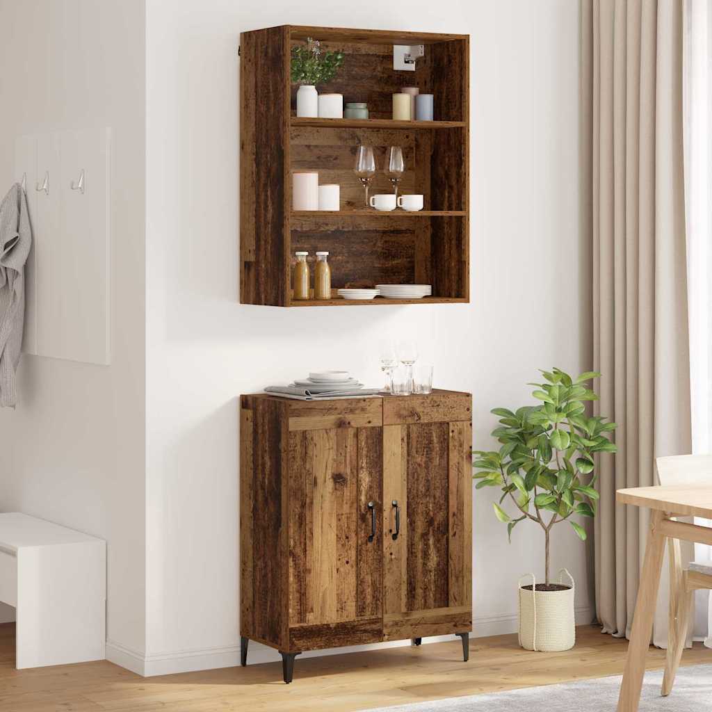 Magasfiú 2 pcs Régi fa 69,5 x 34 x 180 cm Szerelt Fa