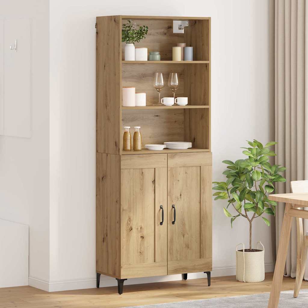 Magasfiú 2 db kézműves tölgy 69,5 x 34 x 180 cm Szerelt Fa