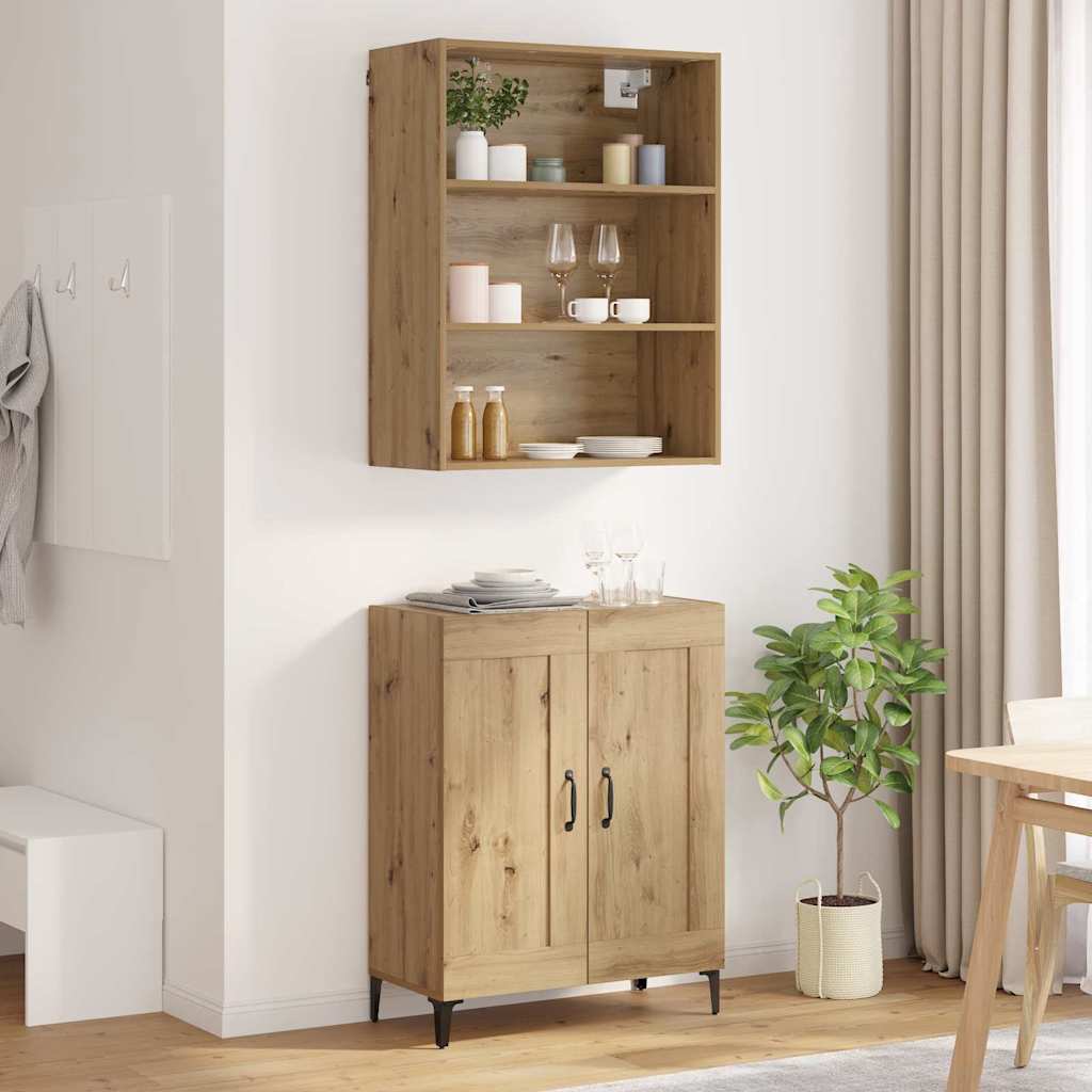 Magasfiú 2 db kézműves tölgy 69,5 x 34 x 180 cm Szerelt Fa
