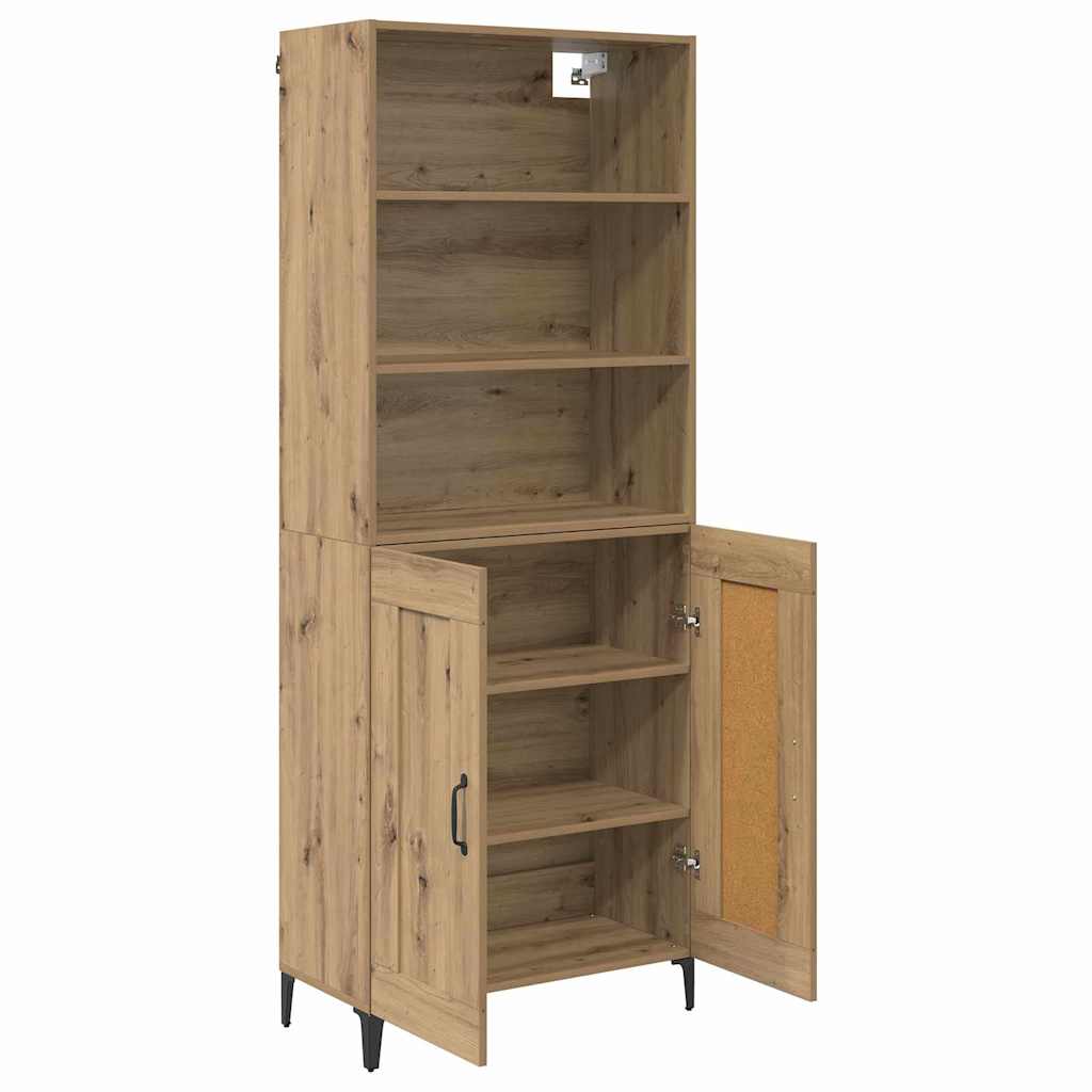 Magasfiú 2 db kézműves tölgy 69,5 x 34 x 180 cm Szerelt Fa