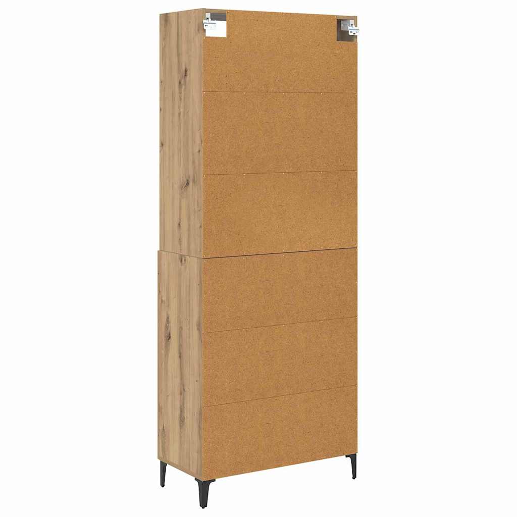 Magasfiú 2 db kézműves tölgy 69,5 x 34 x 180 cm Szerelt Fa