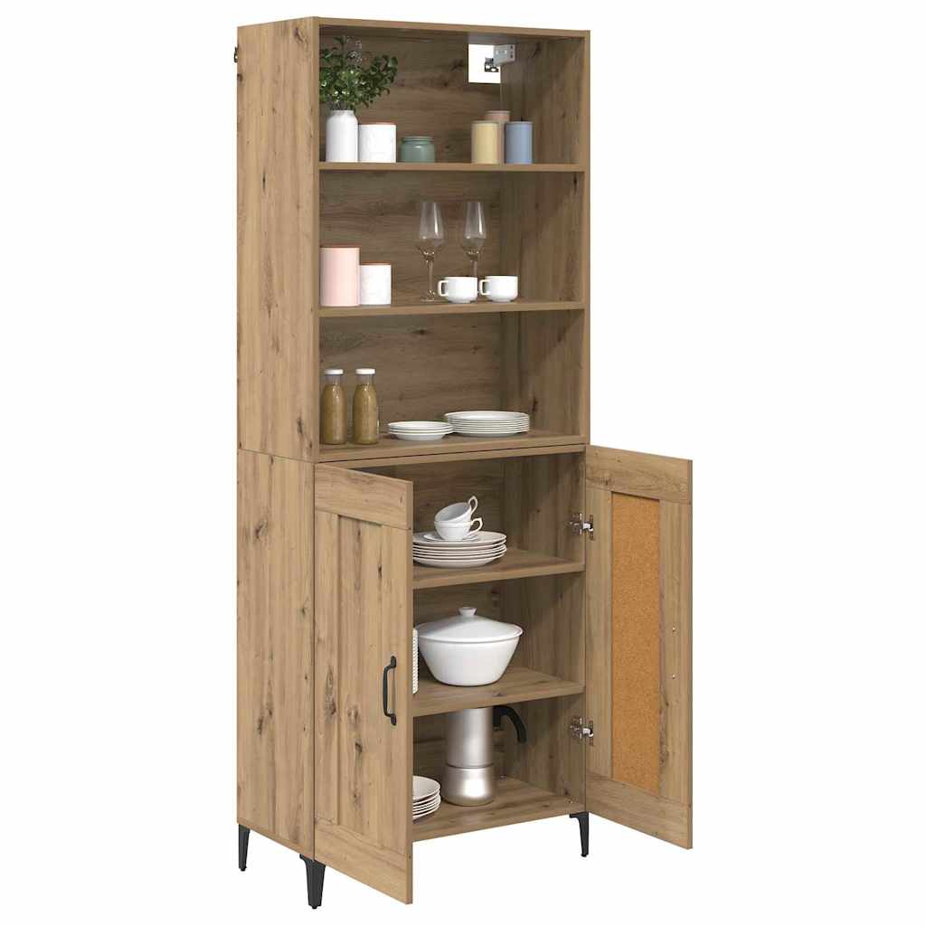 Magasfiú 2 db kézműves tölgy 69,5 x 34 x 180 cm Szerelt Fa