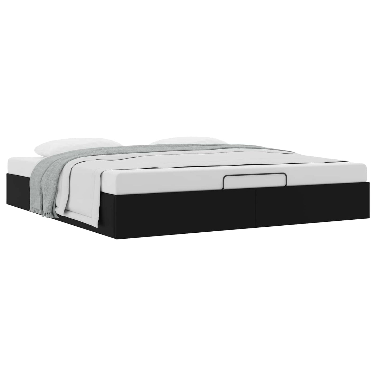 Ottomán Ágykeret Fekete King size Műbőr