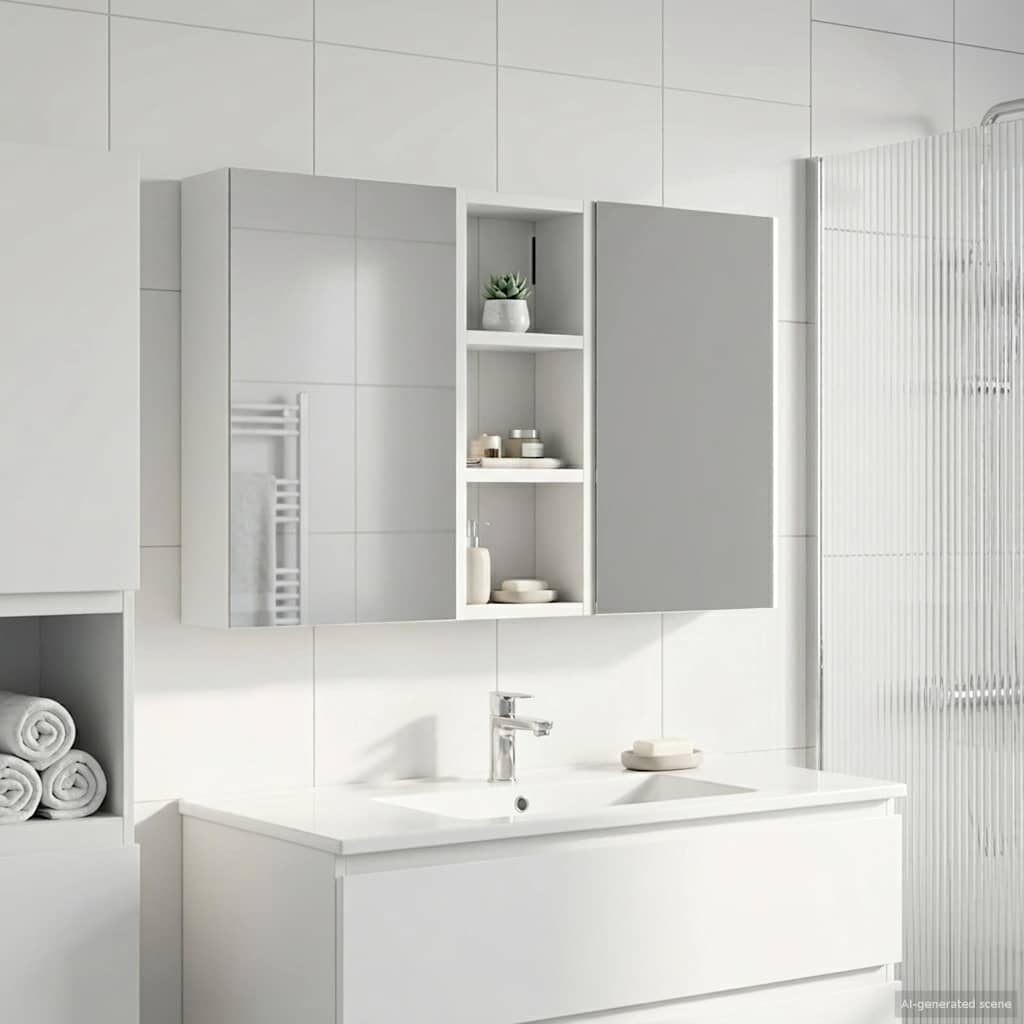 Fürdőszobai Szekrény Szett 3 db 80 x 10,5 x 50 cm Szerelt fa