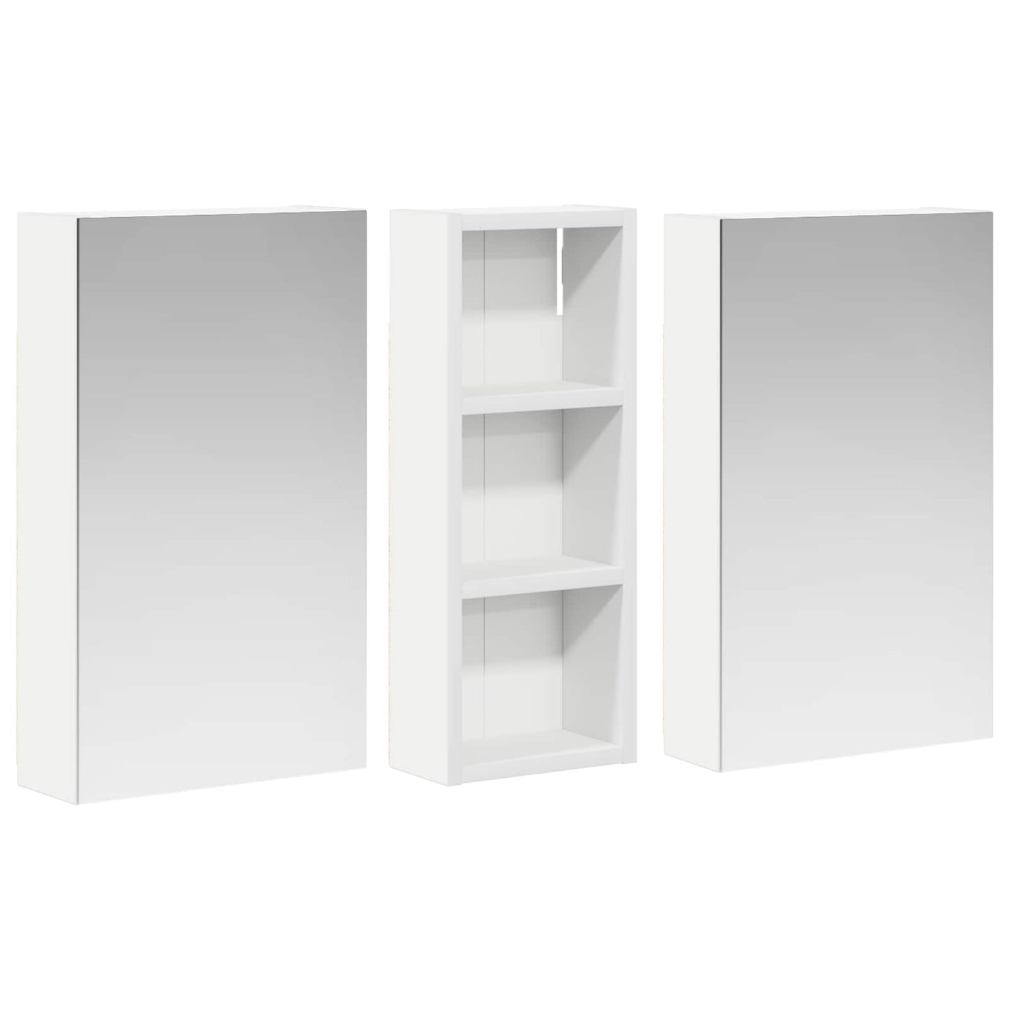 Fürdőszobai Szekrény Szett 3 db 80 x 10,5 x 50 cm Szerelt fa