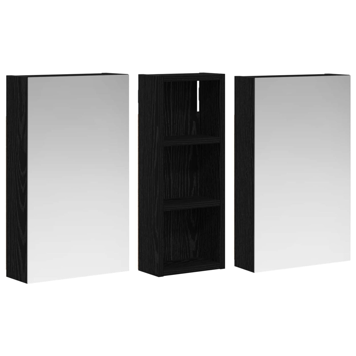 Fürdőszobai Szekrény Szett 3 db 80 x 10,5 x 50 cm Szerelt fa